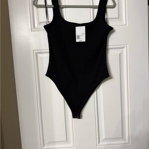 Forever 21 Black Ribbed Bodysuit